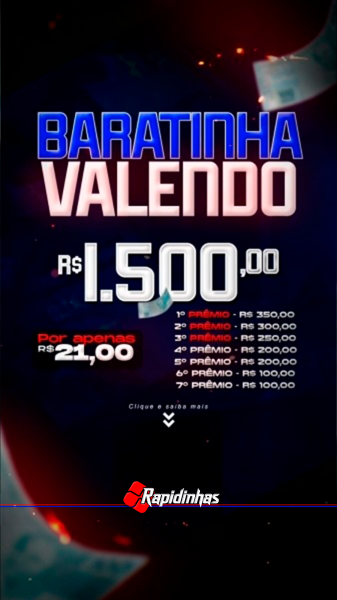 23° RAPIDINHA VALENDO R$ 1.500,00 COM 7 PREMIOS VOL.04