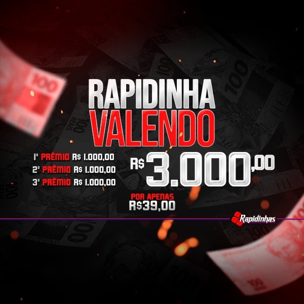 99° RAPIDINHA VALENDO R$ 3.000,00 em 3 PREMIAÇÕES VOL02
