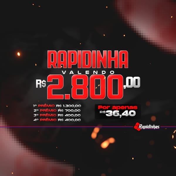 76° RAPIDINHA VALENDO R$ 2.800,00 EM 4 PREMIOS!!