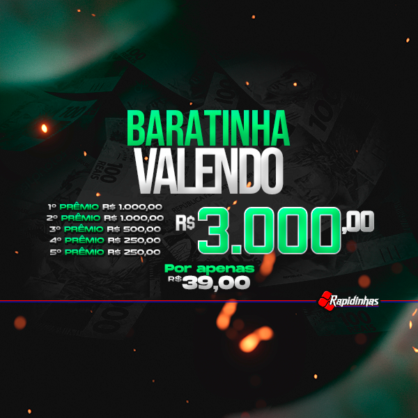 05° RAPIDINHA VALENDO R$ 3.000,00 EM 5 PREMIOS VOL.54