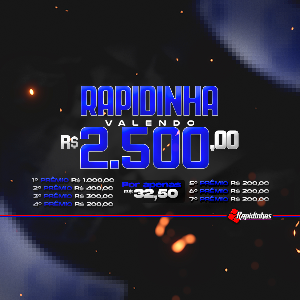 51° RAPIDINHA VALENDO R$ 2.500,00 EM 7 PREMIOS!! VOL 02