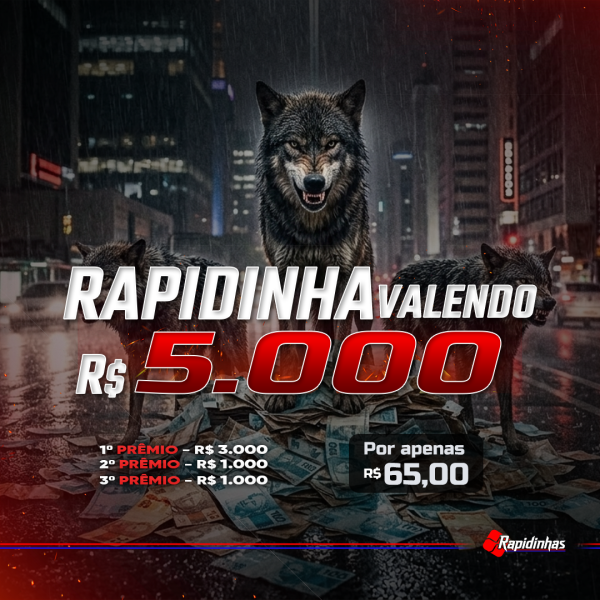 65° RAPIDINHA VALENDO R$ 5.000,00 EM 3 PREMIOS