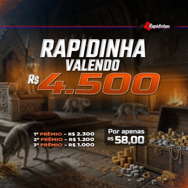 23° RAPIDINHA VALENDO R$ 4.500,00 EM 3 PREMIOS 