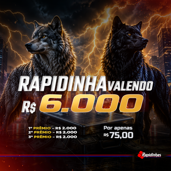 06° NOVA RAPIDINHA VALENDO R$ 6.000,00 3 PREMIOS