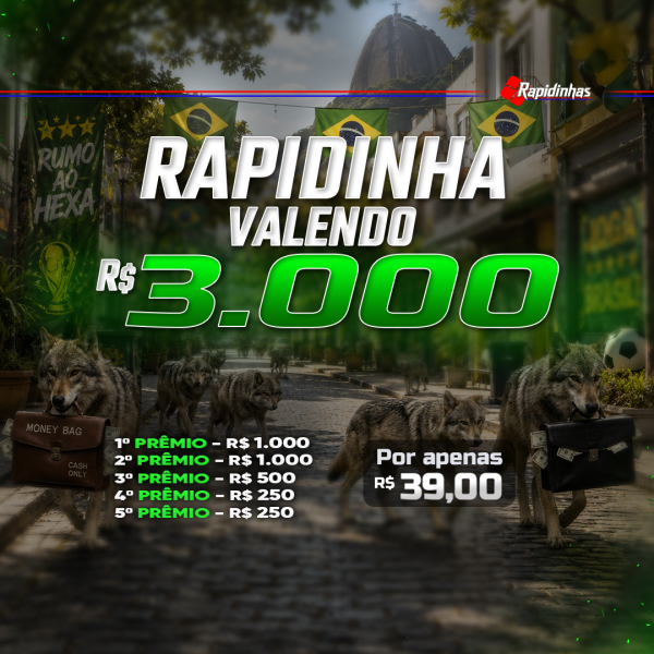 50° RAPIDINHA VALENDO R$ 3.000,00 EM 5 PREMIOS VOL.67